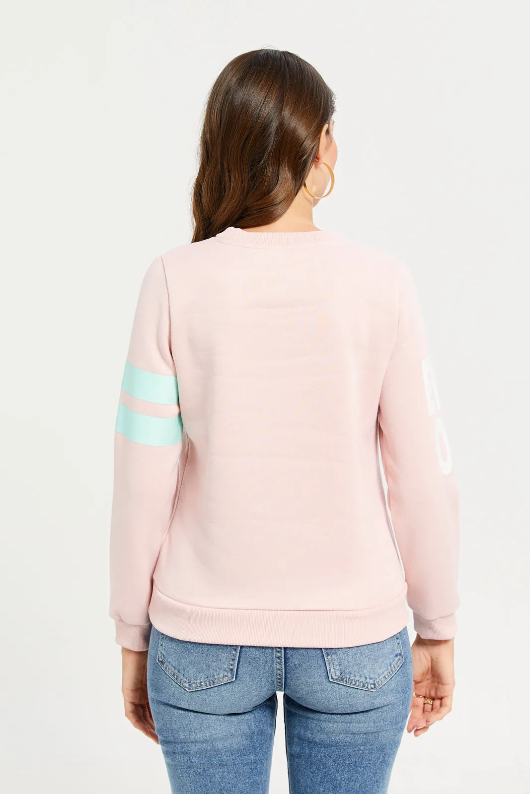 Women Pink Printed Sweatshirt sold by Redtag product image thumbnail 3