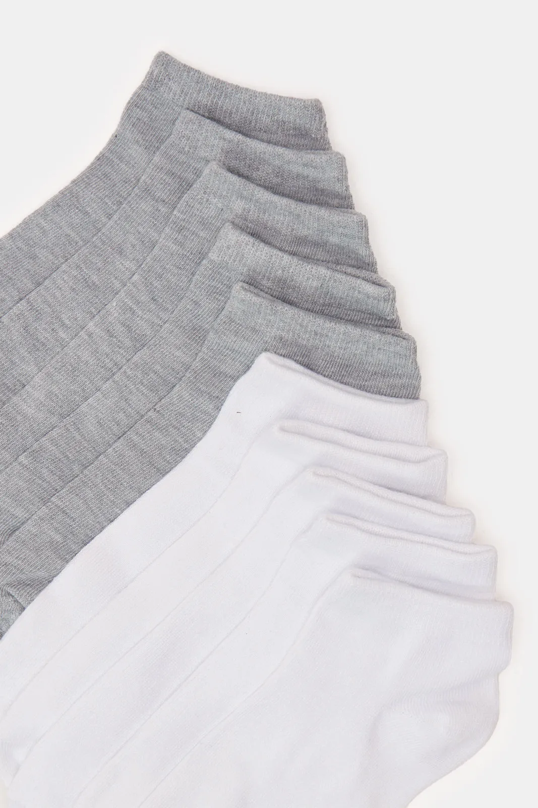 Women White And Grey Ankle Socks Set (10 Pairs) sold by Redtag product image thumbnail 3