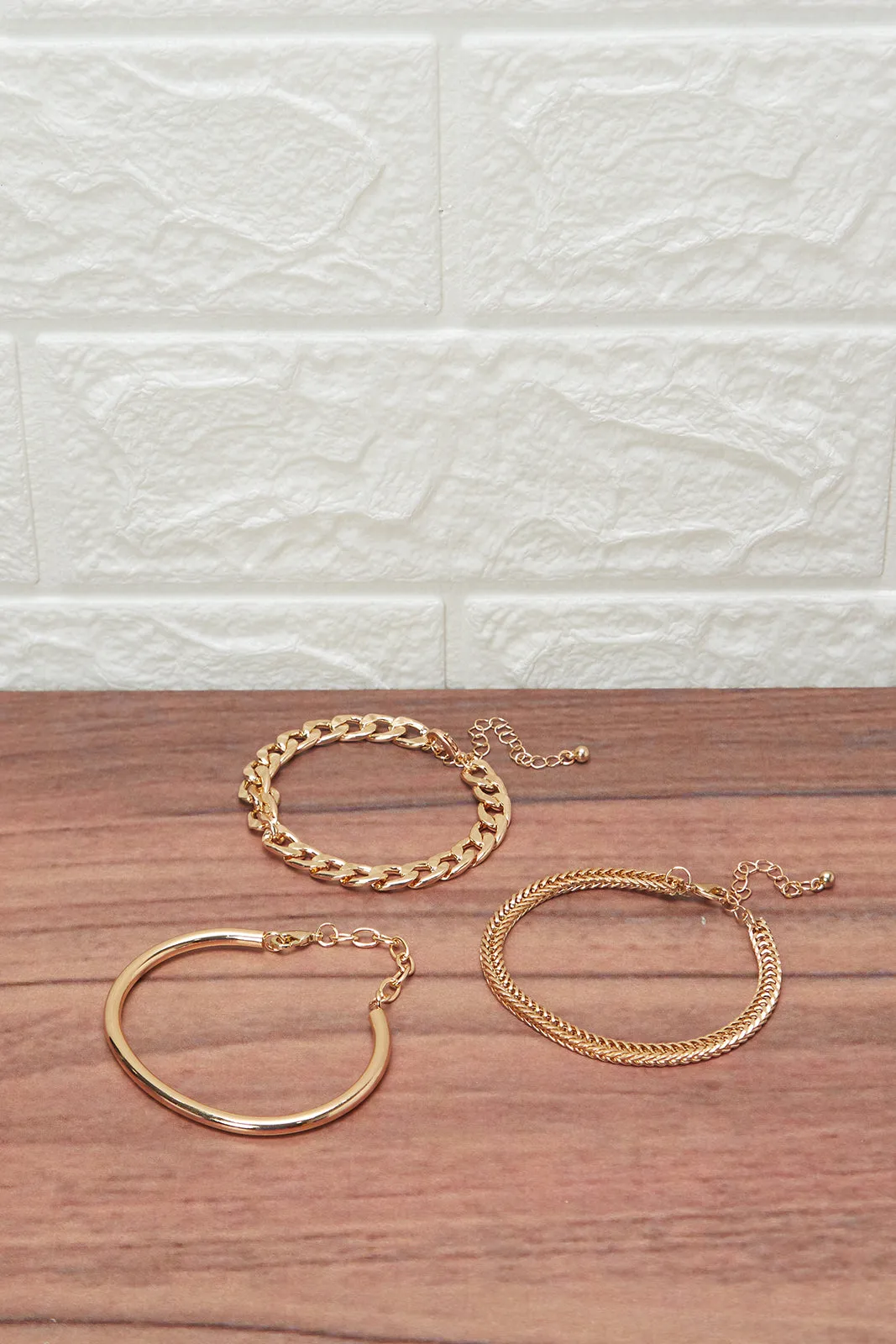 Women Gold Embellished Bracelet Set (Pack of 3) sold by Redtag product image thumbnail 2