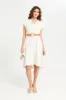 Women White Wrap Belted Dress sold by Redtag