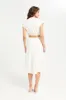 Women White Wrap Belted Dress sold by Redtag