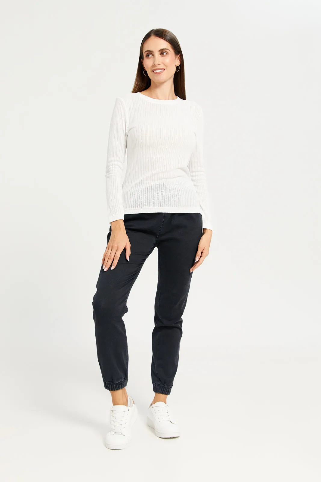 Women White Long Sleeve Thermal Top sold by Redtag product image thumbnail 2