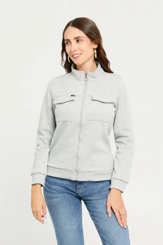 Women Grey Short Jacket sold by Redtag