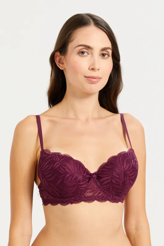 Women Assorted Embellished Plunge Bra Set (Pack Of 3) sold by Redtag