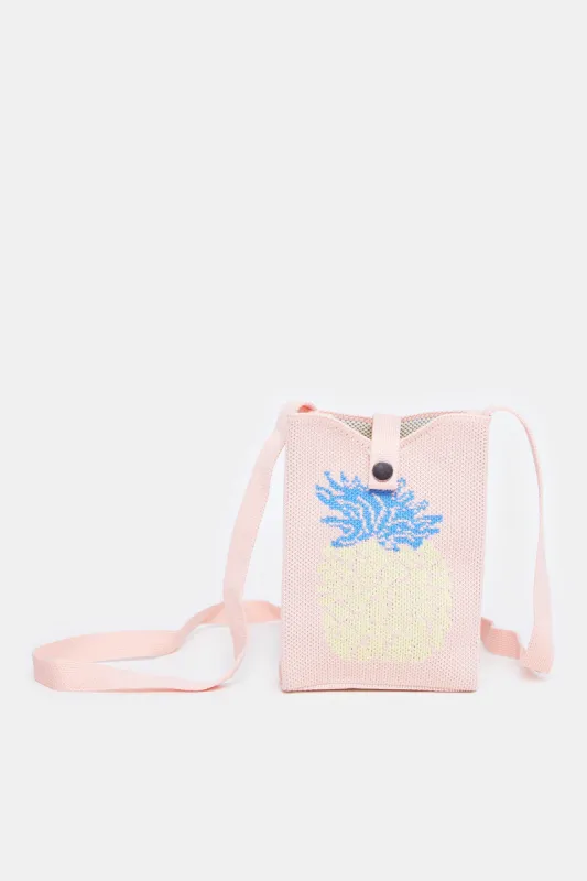 Women Pink Embellished Mobile Wallet sold by Redtag