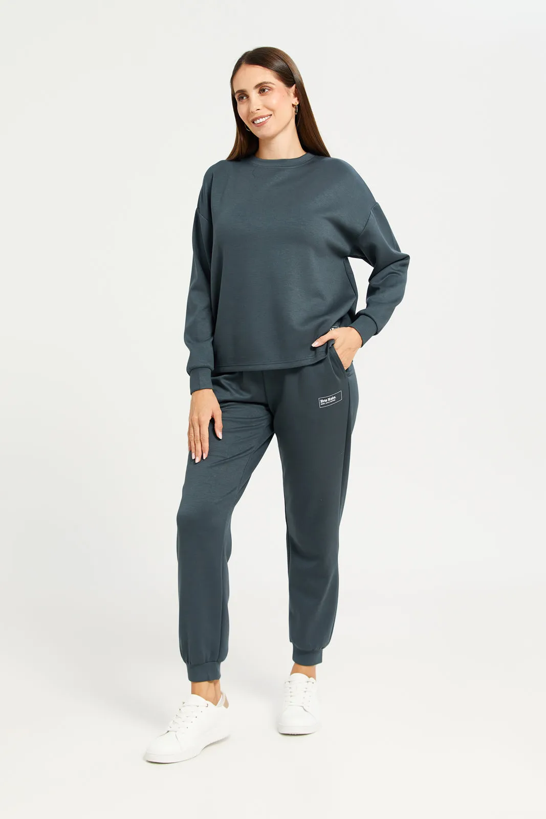 Women Olive Printed Active Joggers sold by Redtag product image thumbnail 2