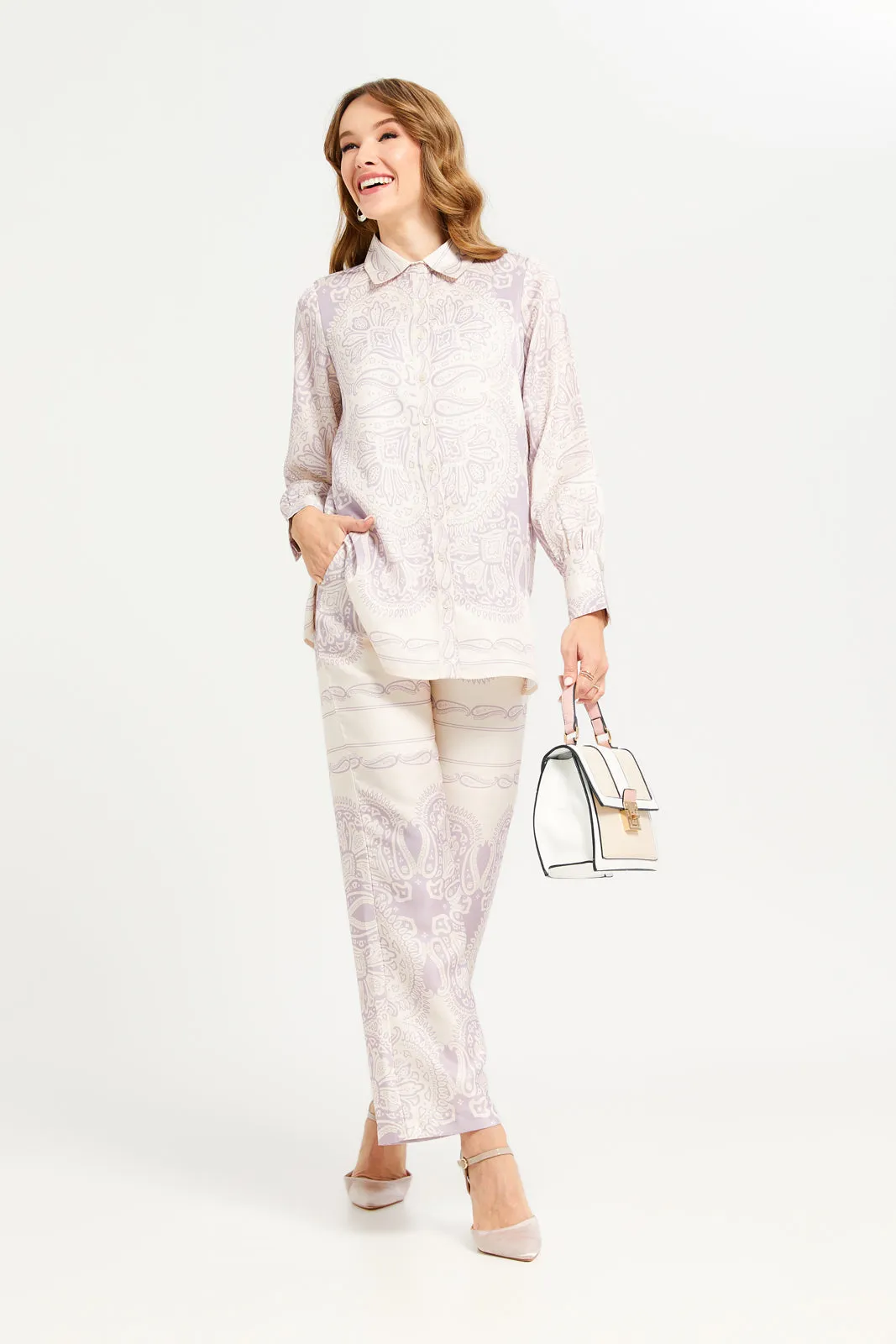 Women Pink Printed Trousers sold by Redtag product image thumbnail 2