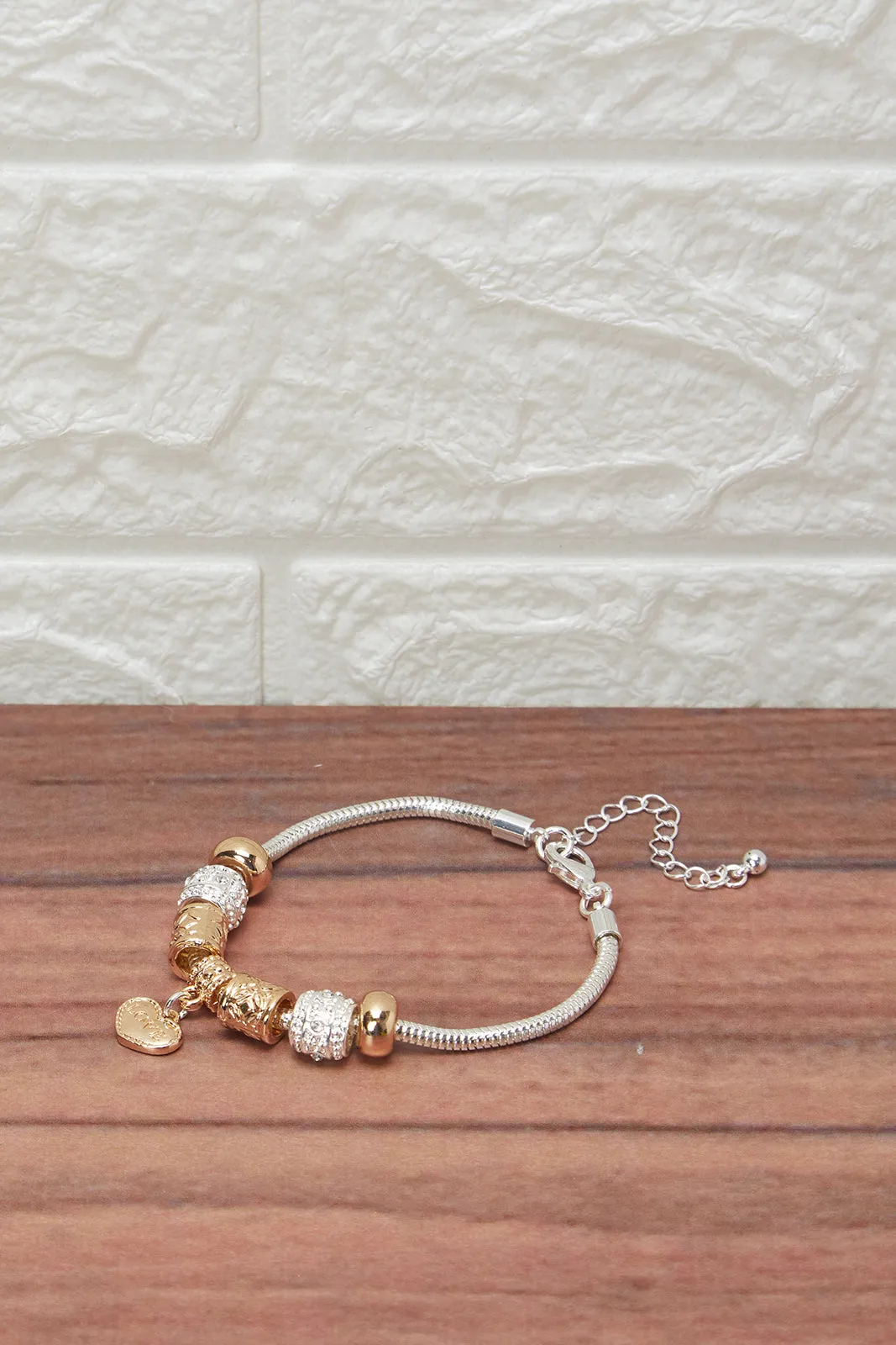 Women Gold Bracelet With Heart Charm sold by Redtag product image thumbnail 2