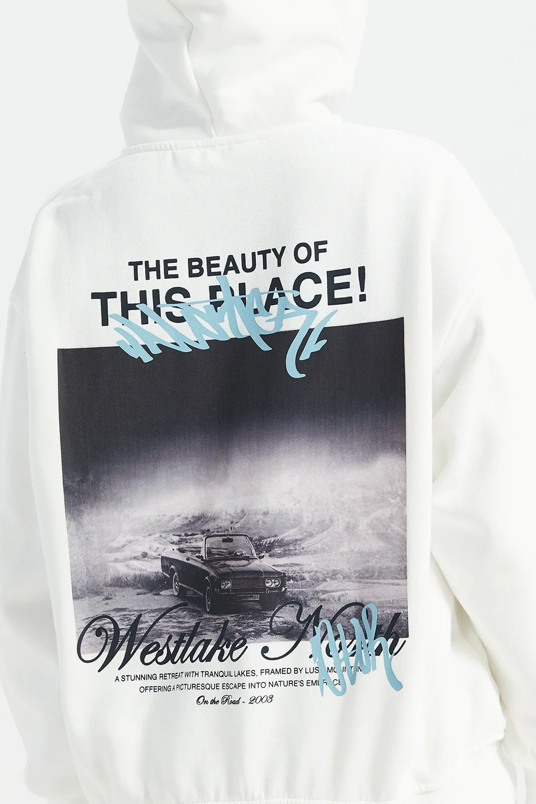 Women Cream Printed Zip Through Hooded Sweatshirts sold by Redtag product image thumbnail 5