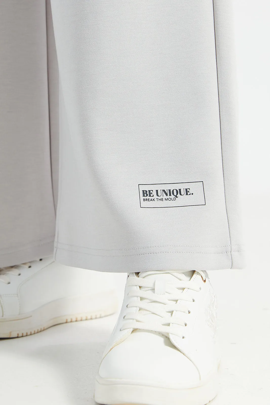 Women Grey Wide Leg Print Detail Active Pants sold by Redtag product image thumbnail 5