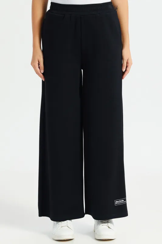 Women Charcoal Wide Leg Print Detail Active Pants sold by Redtag