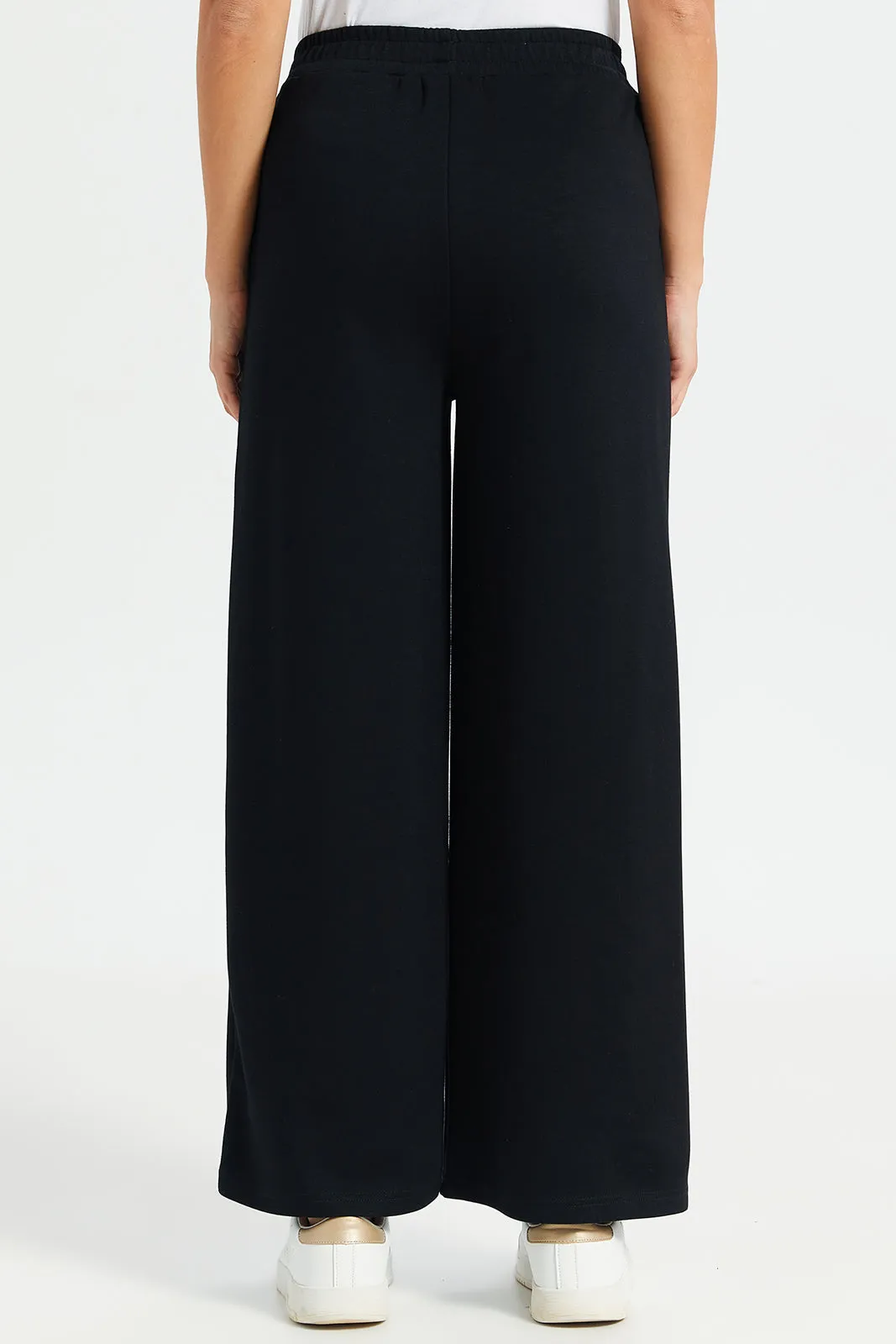 Women Charcoal Wide Leg Print Detail Active Pants sold by Redtag product image thumbnail 3