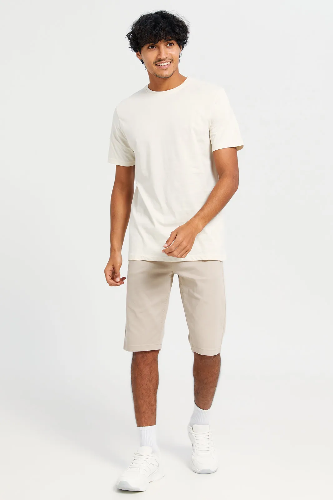 Men Ivory Basic T-Shirt sold by Redtag product image thumbnail 2