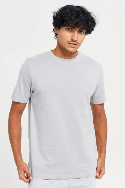 Men Grey Basic T-Shirt sold by Redtag