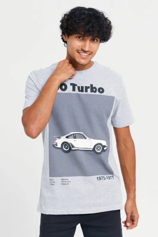 Men Grey Digital Print T-Shirt sold by Redtag