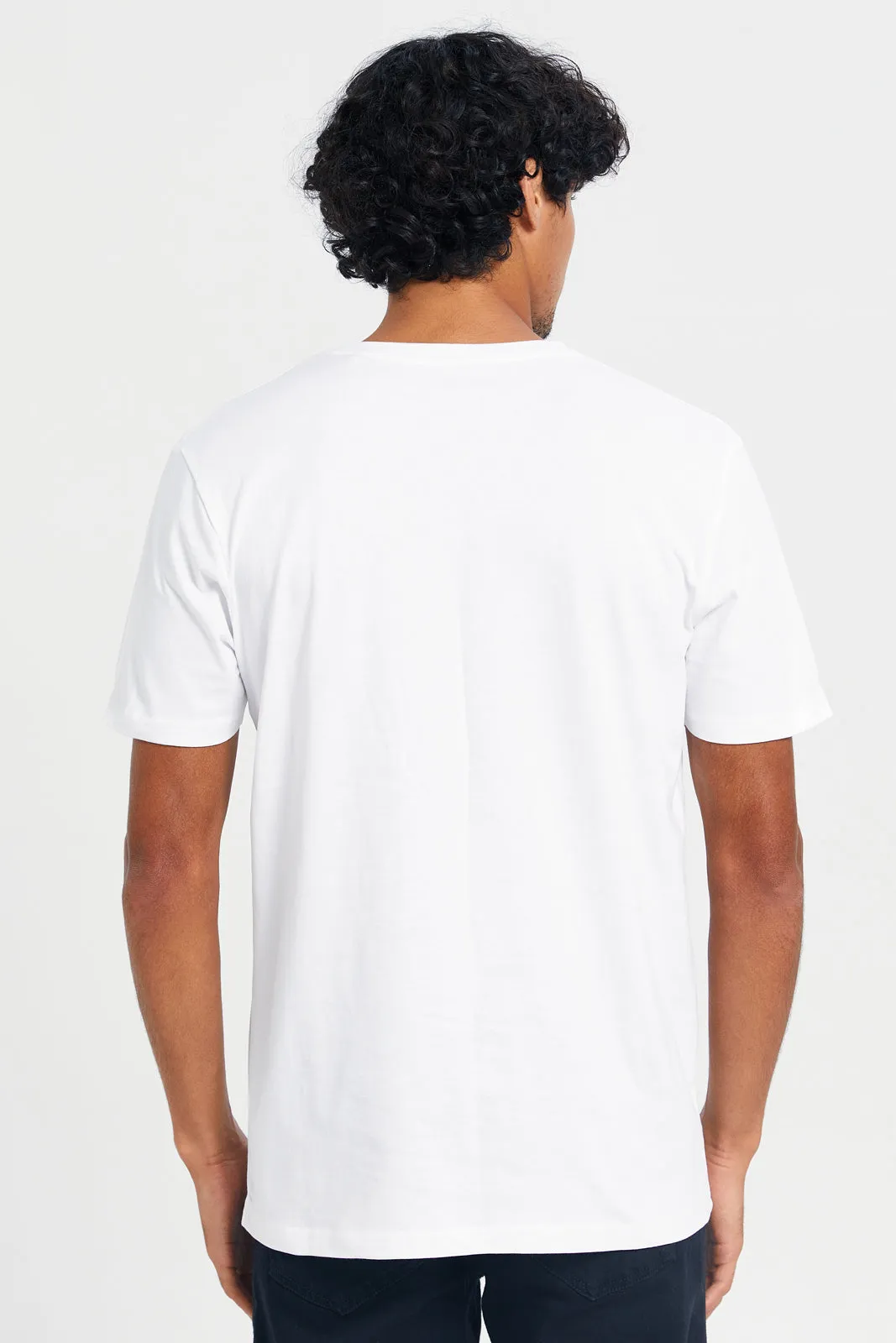 Men White Graphic T-Shirt sold by Redtag product image thumbnail 3