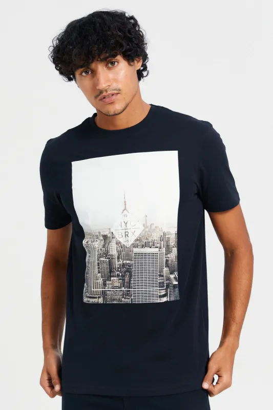 Men Black Graphic T-Shirt sold by Redtag
