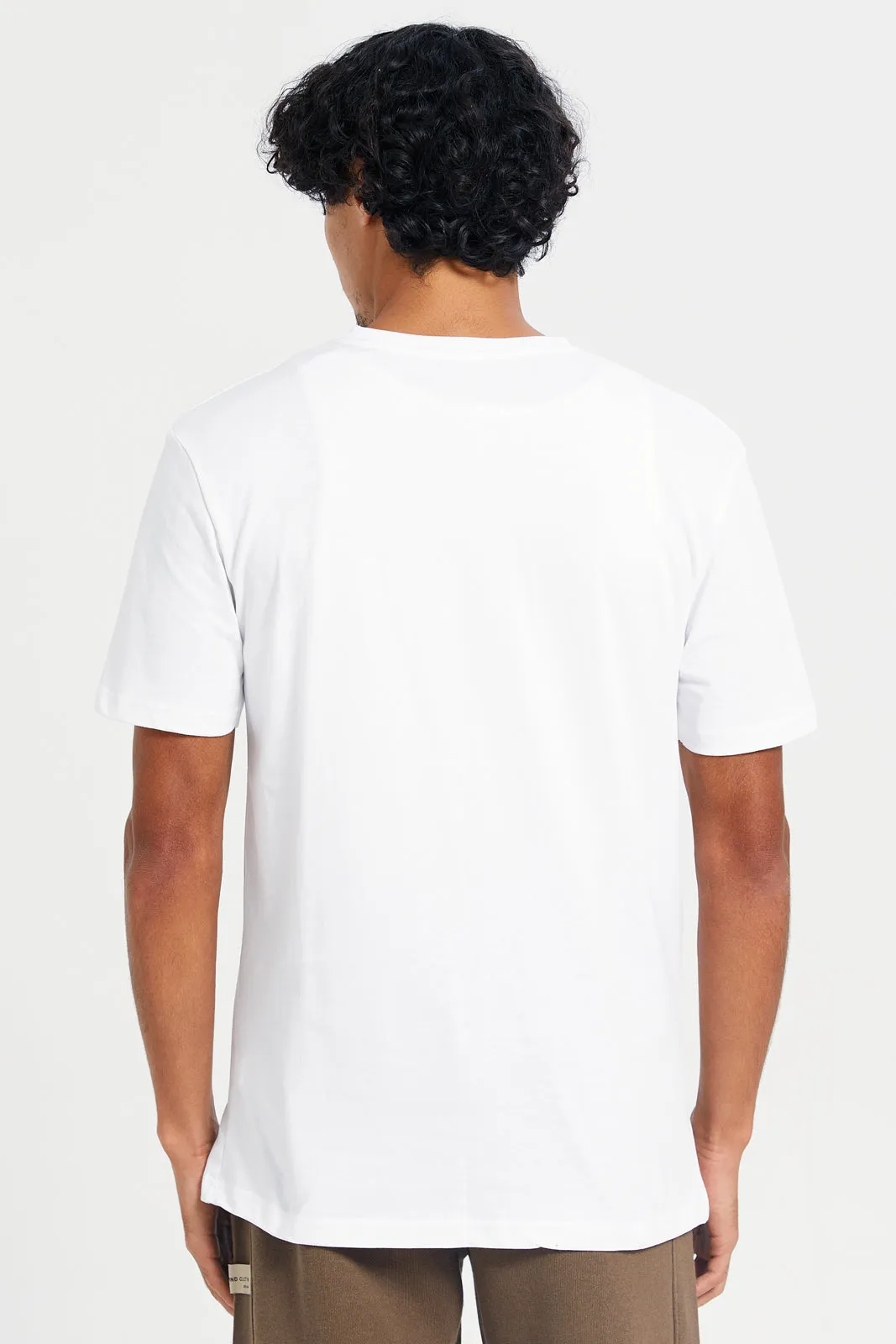 Men White Graphic T-Shirt sold by Redtag product image thumbnail 3