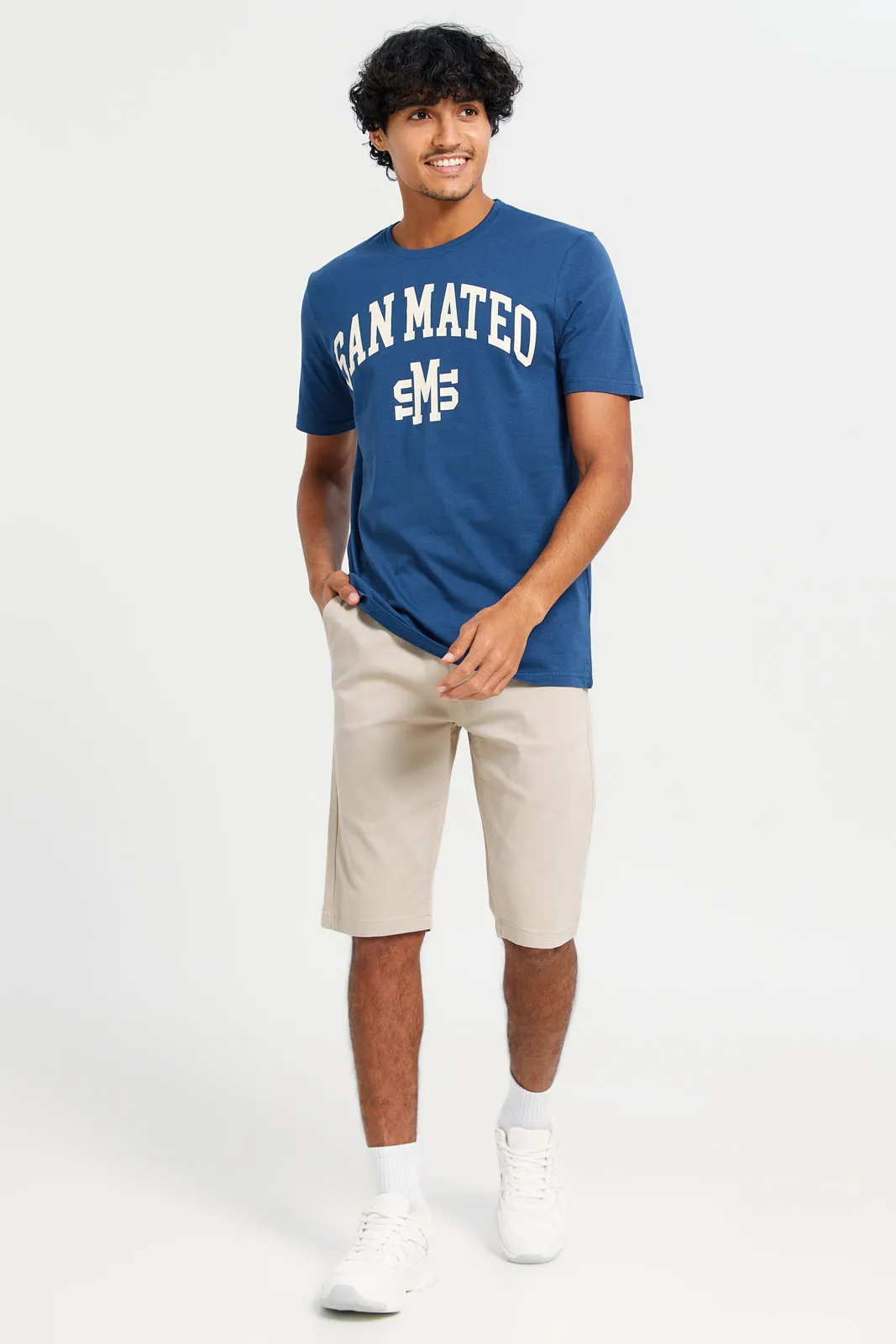 Men Blue Graphic T-Shirt sold by Redtag product image thumbnail 2