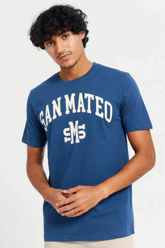 Men Blue Graphic T-Shirt sold by Redtag