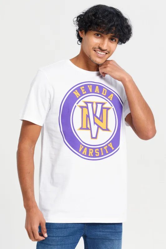 Men White Graphic T-Shirt sold by Redtag