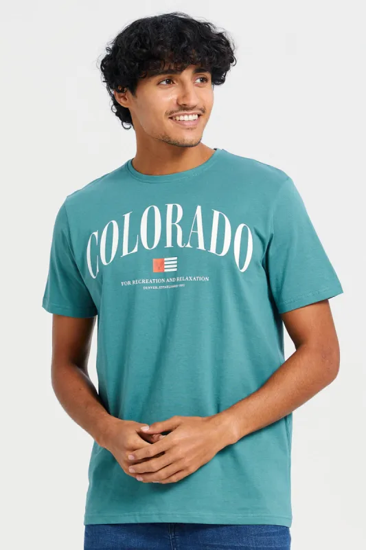 Men Green Graphic T-Shirt sold by Redtag
