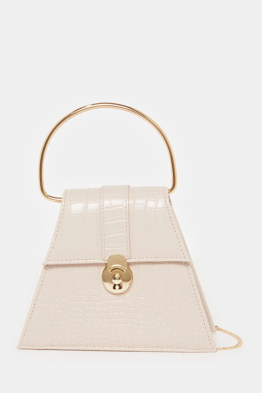 Women Pink With Top Handle Evening Clutch sold by Redtag