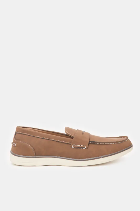 Men Brown Penny Loafers sold by Redtag
