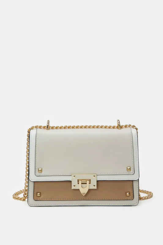 Women Beige Embellished Handbag sold by Redtag