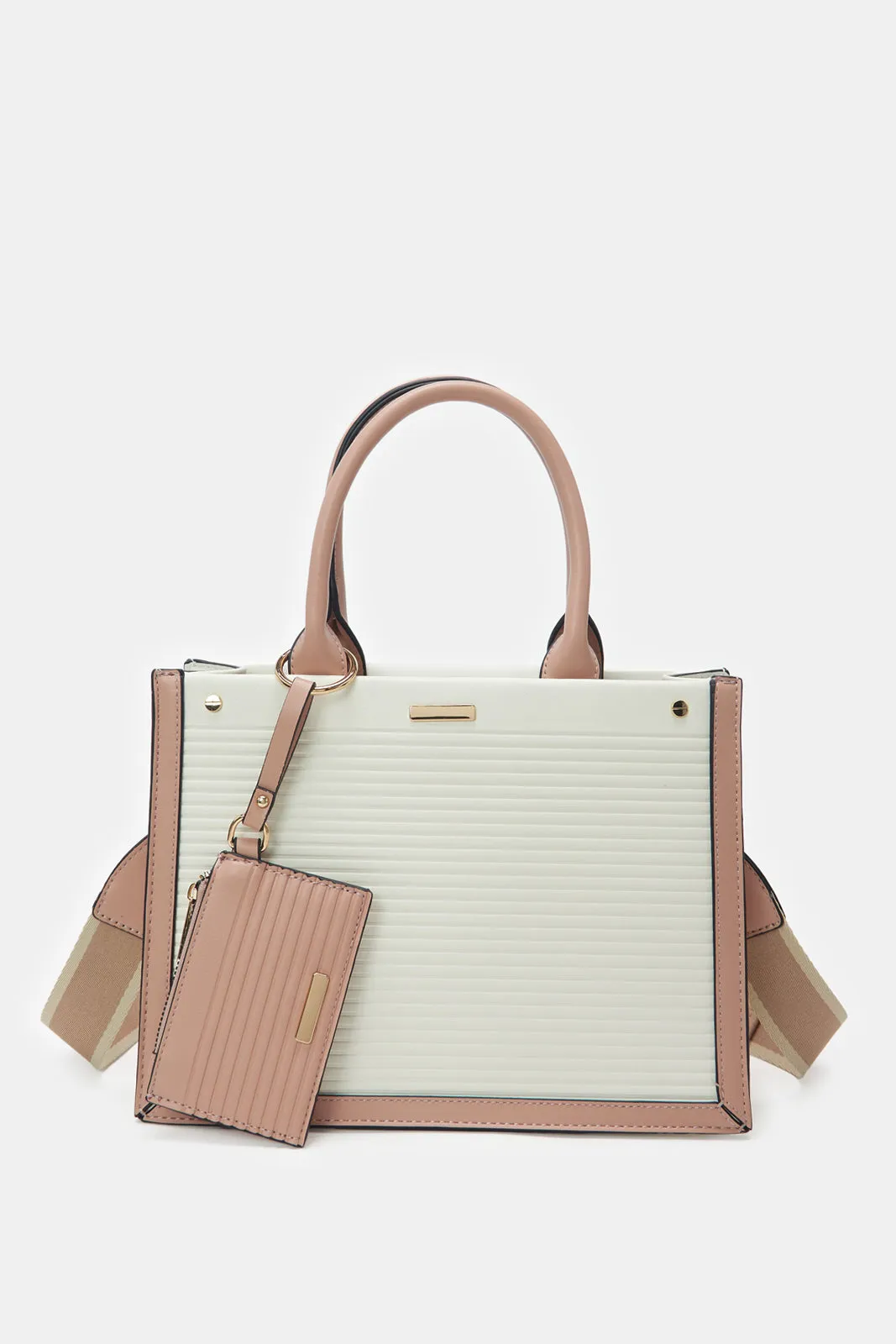 Women Beige Embellished Handbag sold by Redtag