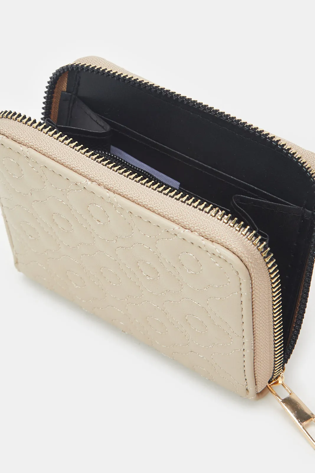 Women Beige Quilted Purse sold by Redtag product image thumbnail 4