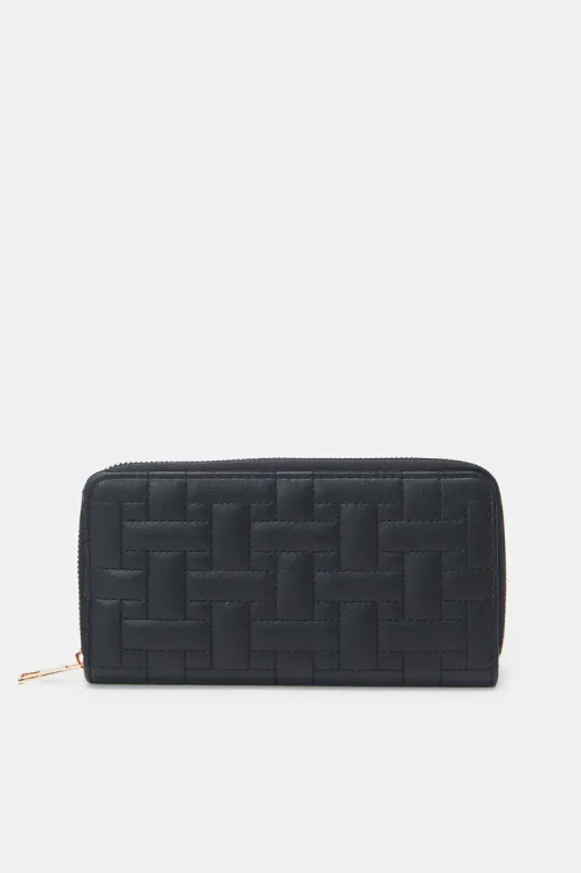 Women Black Quilted Purse sold by Redtag