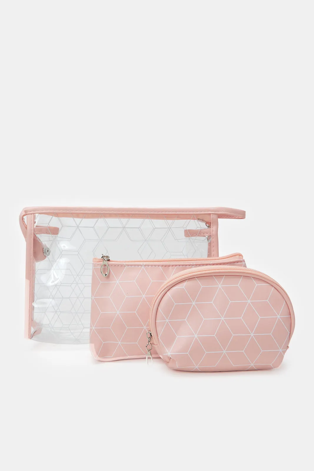 Women Pink Cosmetic Bag Set (3 Piece) sold by Redtag