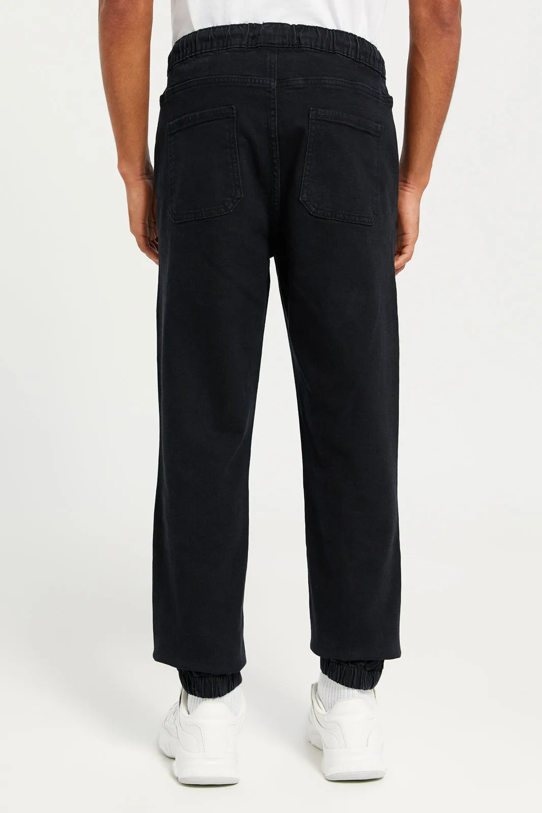 Men Black Denim Jogger sold by Redtag product image thumbnail 3