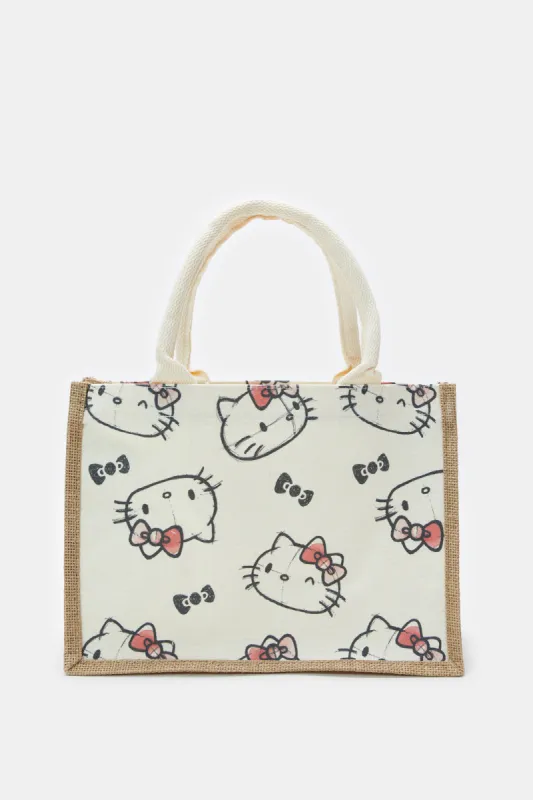 Beige Hello Kitty Shopping Bag sold by Redtag