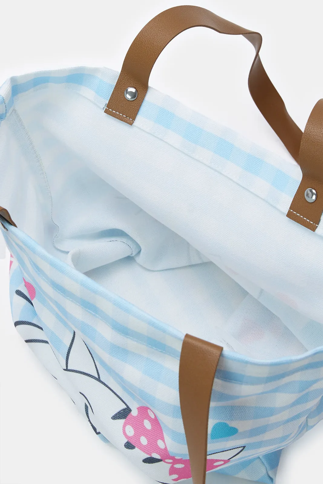 Women Blue Cat Printed Shopper sold by Redtag product image thumbnail 4