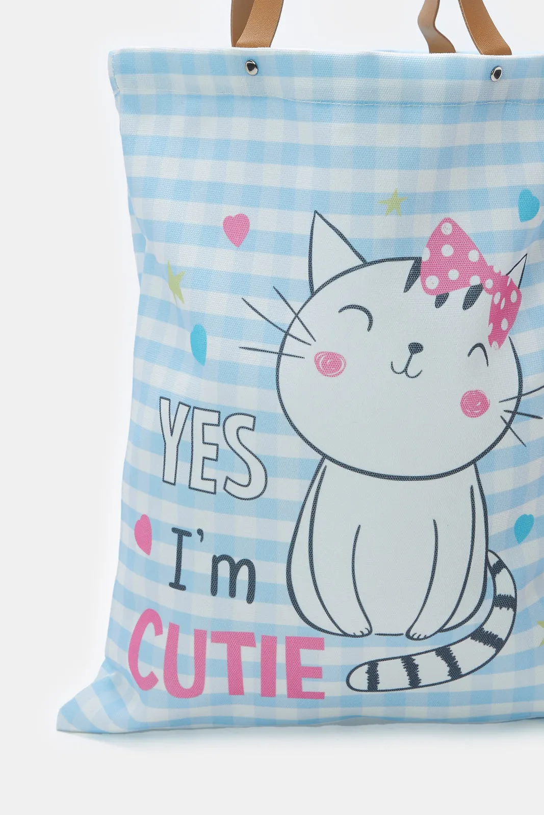 Women Blue Cat Printed Shopper sold by Redtag product image thumbnail 3