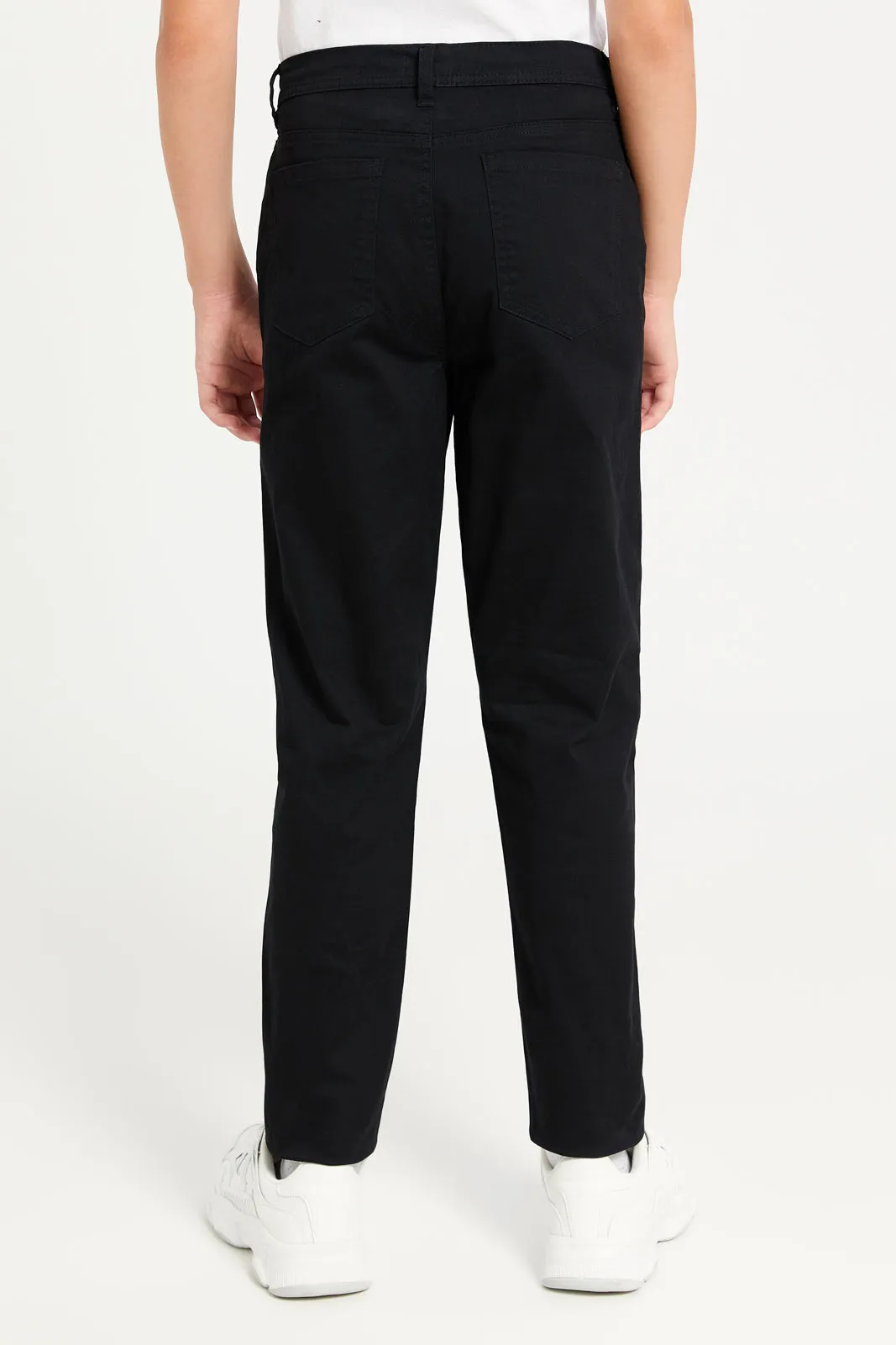 Senior Boys Black 5 Pocket Table Trousers sold by Redtag product image thumbnail 3