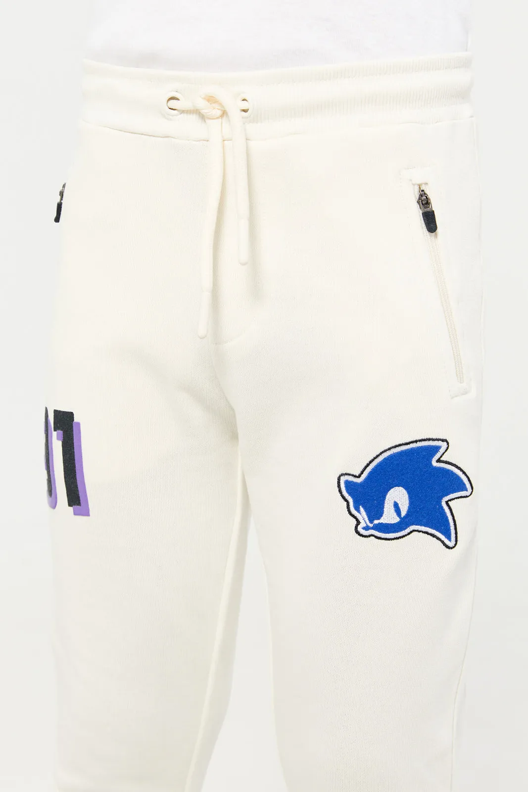 Boys Ivory Sonic Print Track Pants sold by Redtag product image thumbnail 4