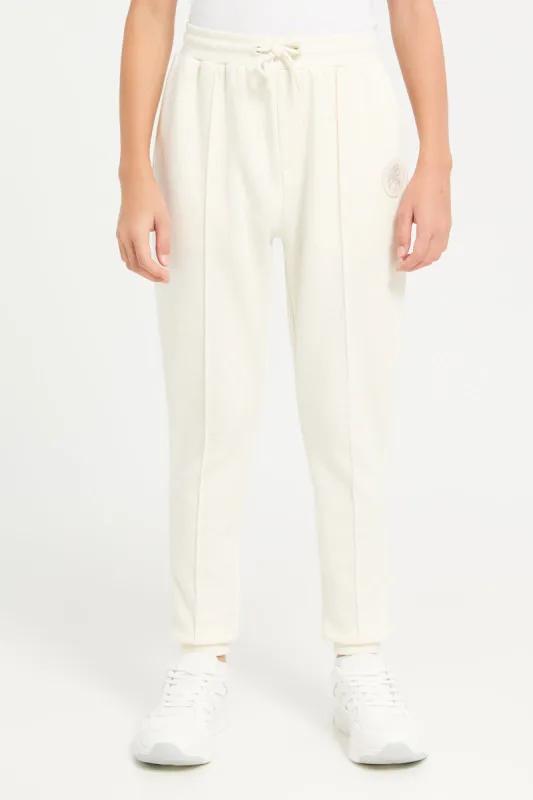 Senior Boys Ivory Plain Lounge Active Pants sold by Redtag