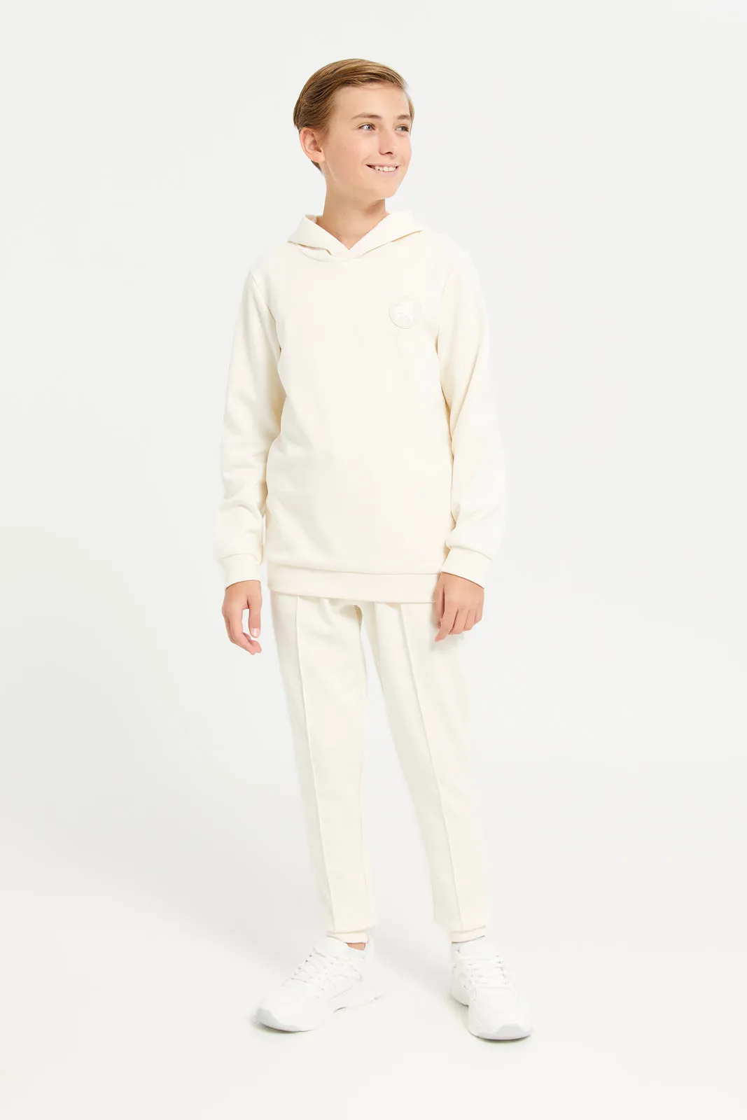 Senior Boys Ivory Plain Lounge Active Pants sold by Redtag product image thumbnail 2