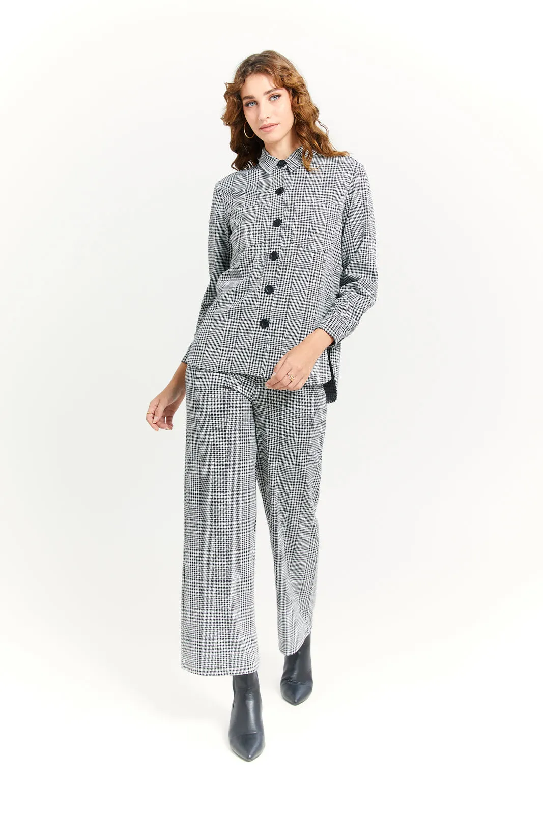 Women Grey Check Oversize Shirt sold by Redtag product image thumbnail 2