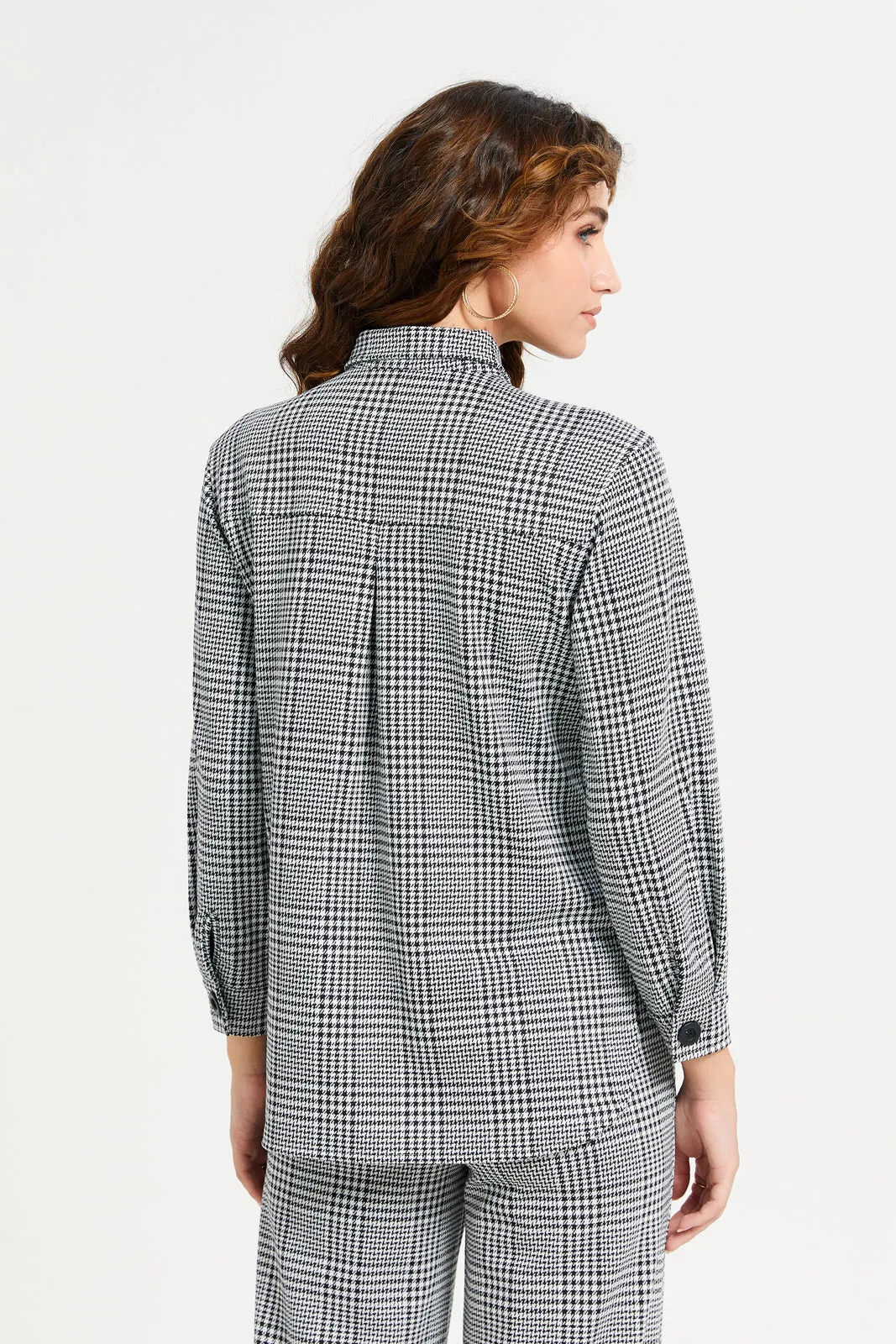 Women Grey Check Oversize Shirt sold by Redtag product image thumbnail 3