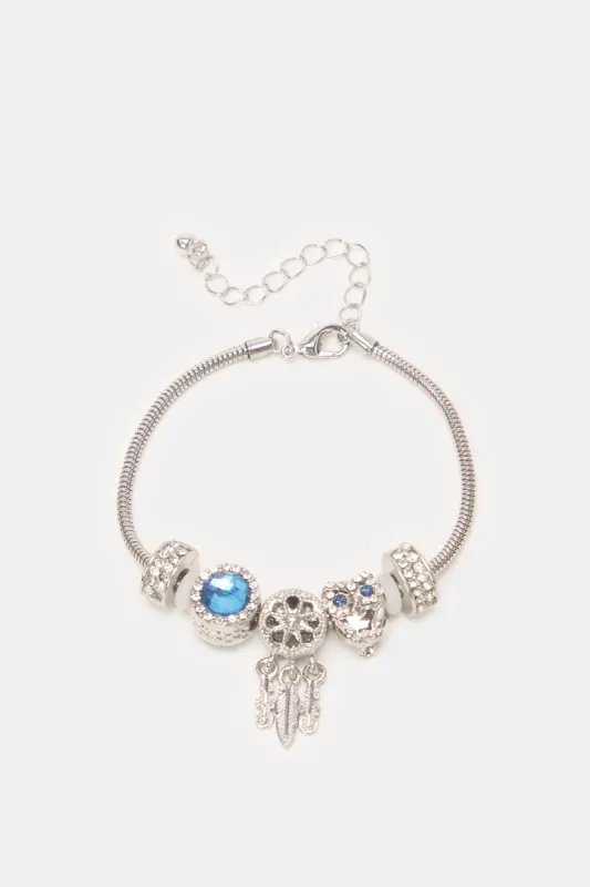 Women Silver Bracelet With Charm sold by Redtag