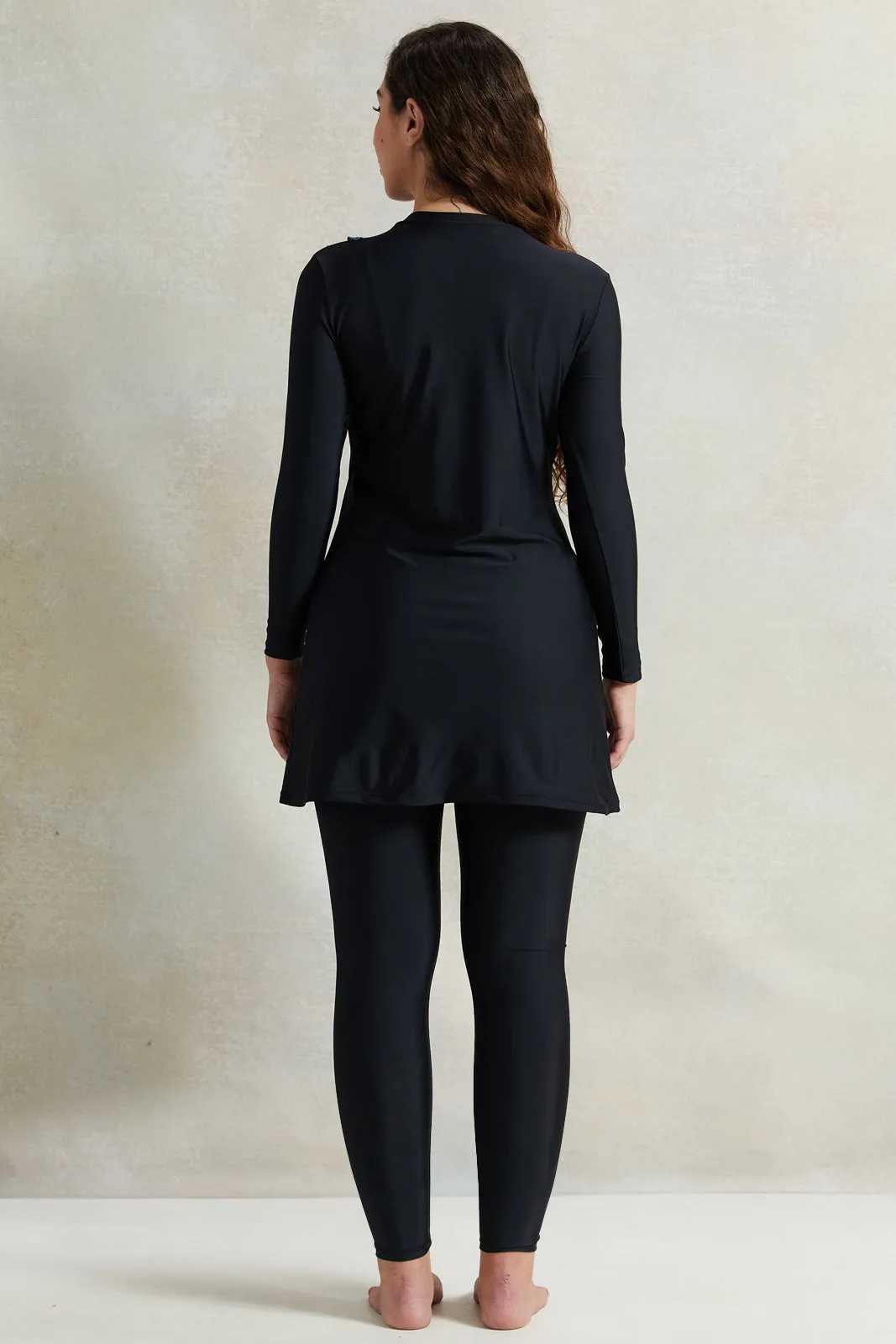 Women Black Butterfly Trim Burkini Set (2 Piece) sold by Redtag product image thumbnail 4