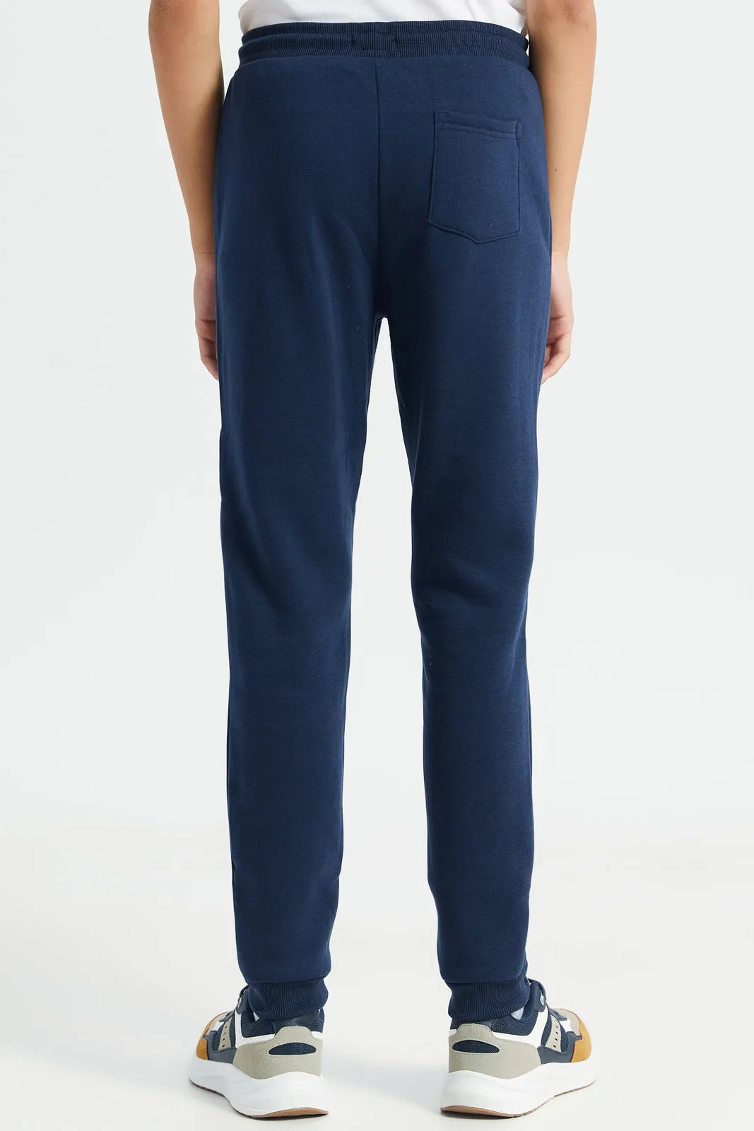 Senior Boys Navy Side Zipper Active Pant sold by Redtag product image thumbnail 3