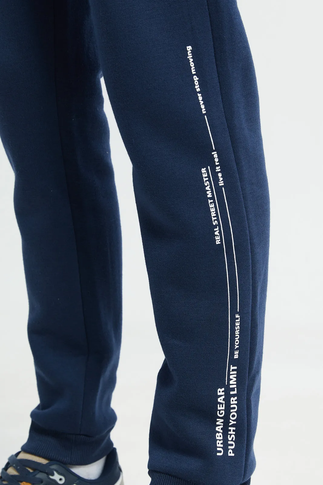 Senior Boys Navy Side Zipper Active Pant sold by Redtag product image thumbnail 5