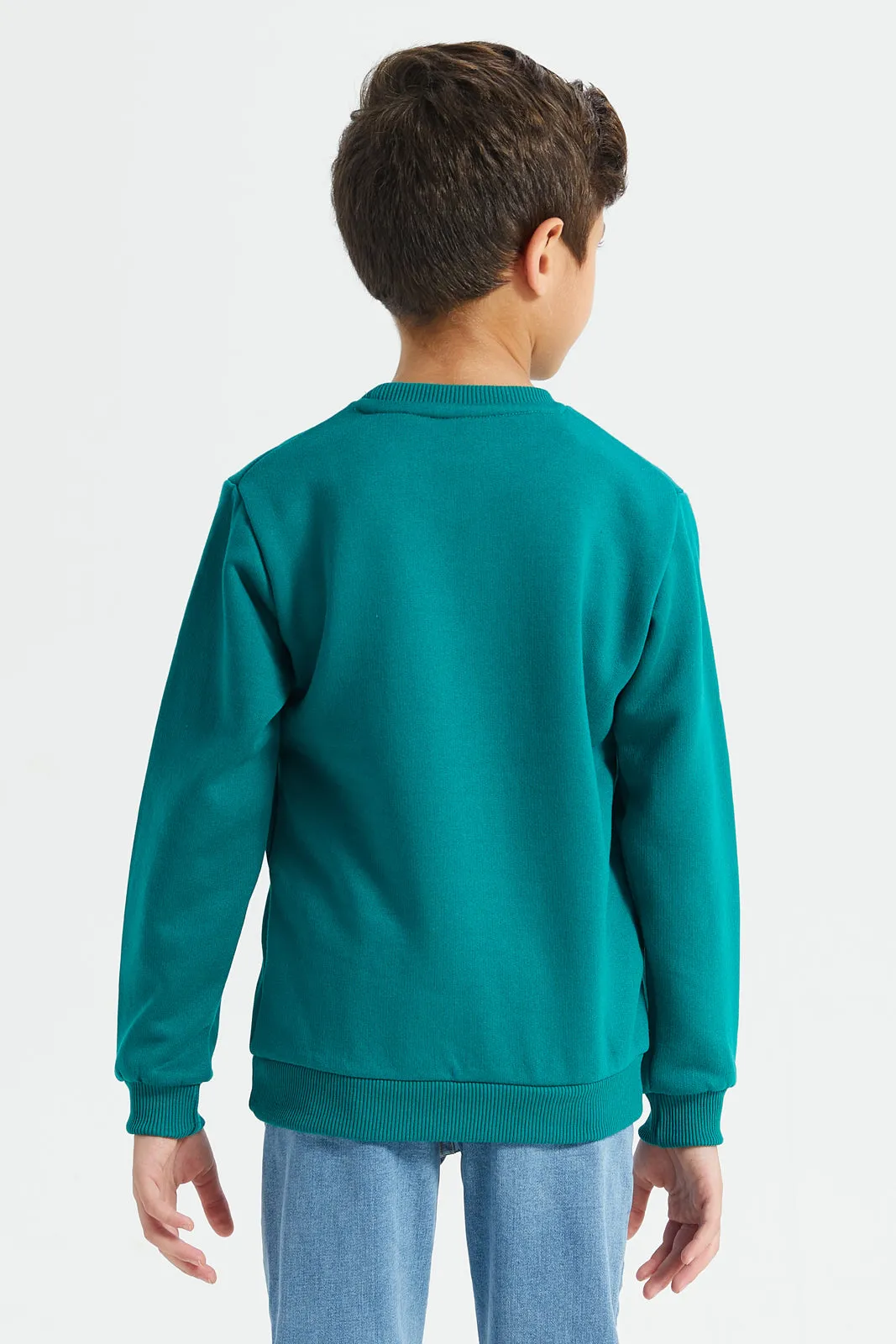 Boys Green Mickey Crew Neck Sweatshirt sold by Redtag product image thumbnail 3
