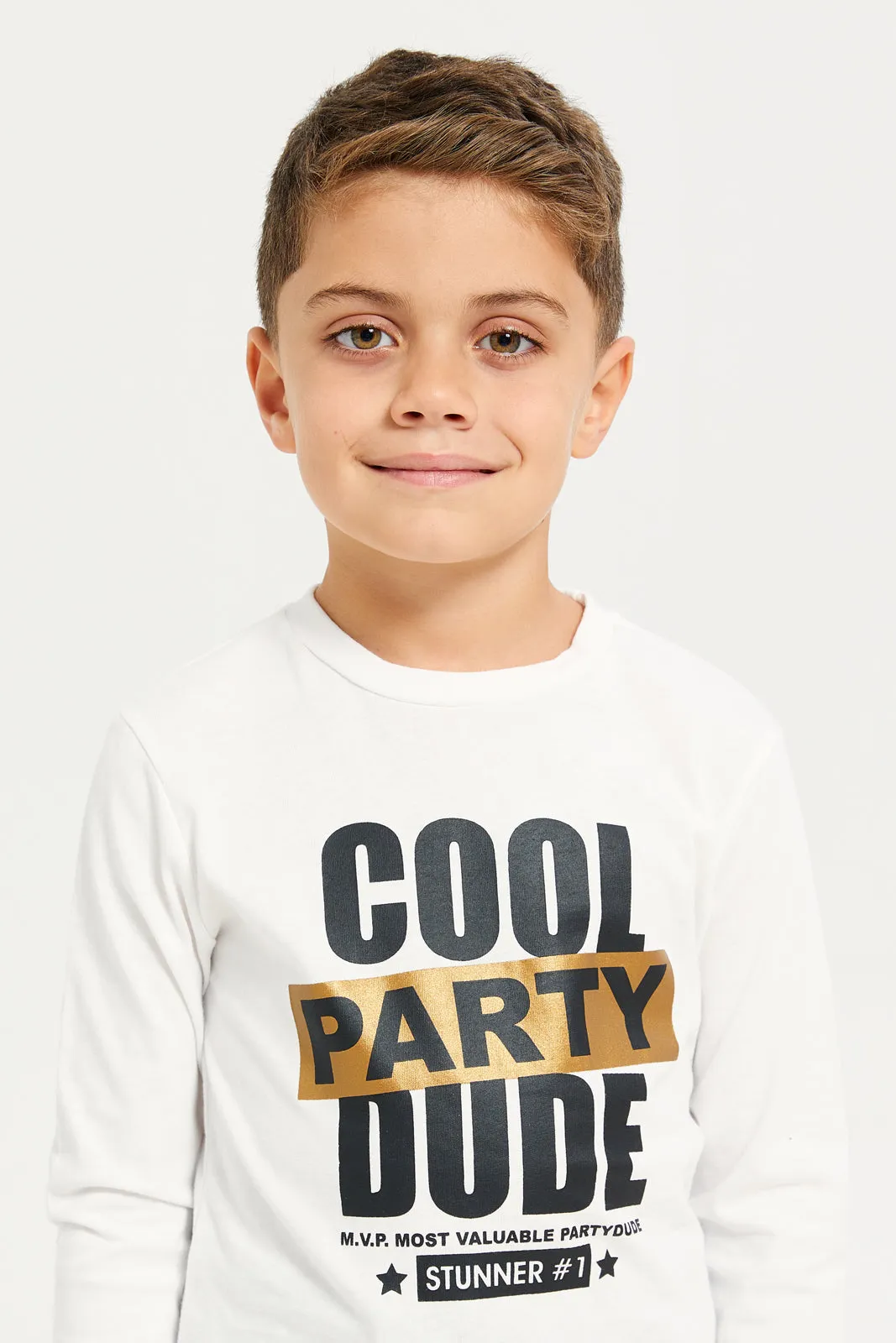 Boys White Printed T-Shirt sold by Redtag product image thumbnail 4