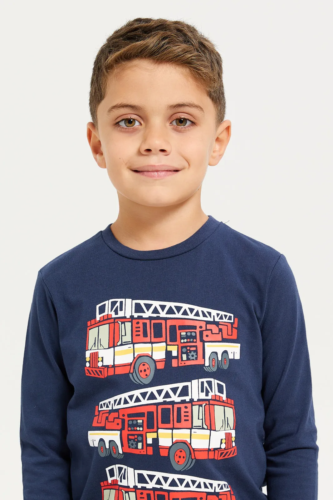 Boys Navy Printed T-Shirt sold by Redtag product image thumbnail 4